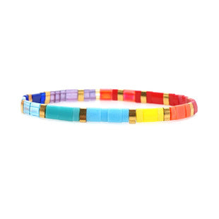 Cojoy Woven Jewelry Bohemian Vintage Beach Couple Summer Women's TILA Beads Bracelet