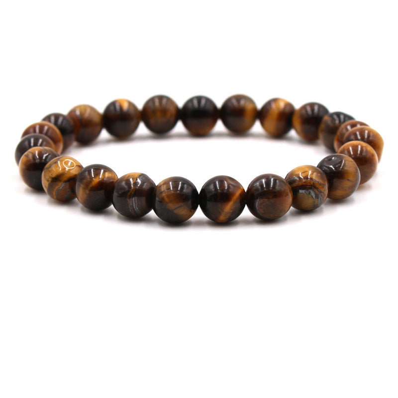 Natural blue, gold, red, tiger's eye bracelet, semi-precious stone beads jewelry men's fashion bracelet