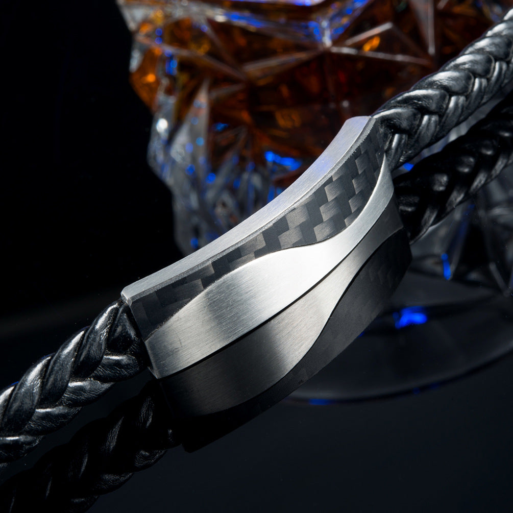 Trendy male hand ornaments titanium steel bracelet, simple classic man jewelry