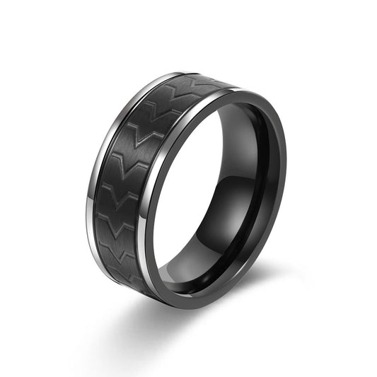 Titanium steel jewelry tread ring multi-color creative stainless steel men's ring jewelry