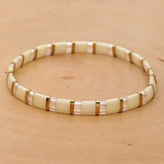 Bohemian style online celebrity fashion braided tila beaded jewelry bracelet