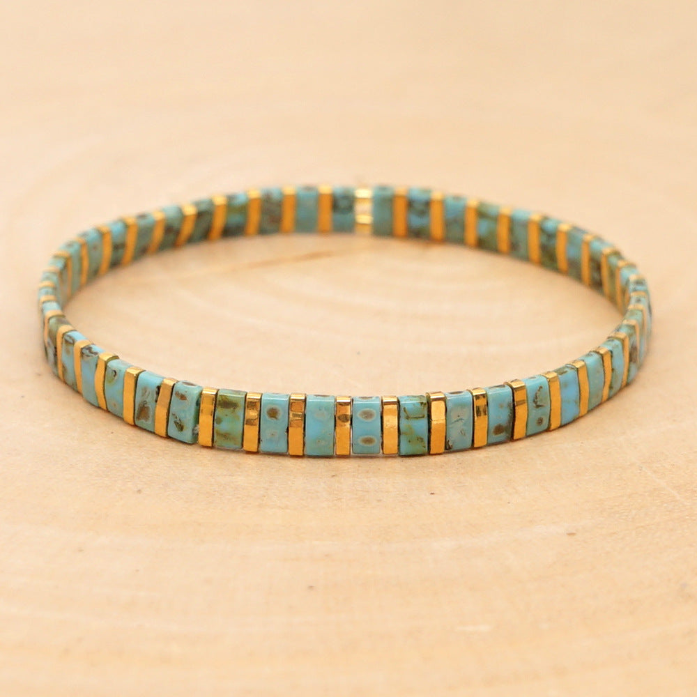 Minimalist ins style 2023 popular beaded jewelry rainbow fashion women's bracelets