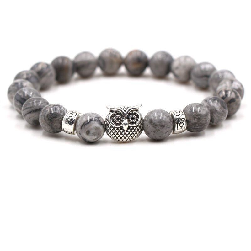 Natural Stone Bracelet 8mm Volcano Stone Tiger Eye Fashion Jewelry Bracelet