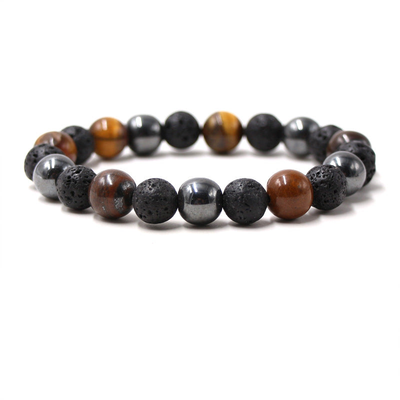 High quality Tiger Eye Stone Black Agate Natural Stone Bracelet