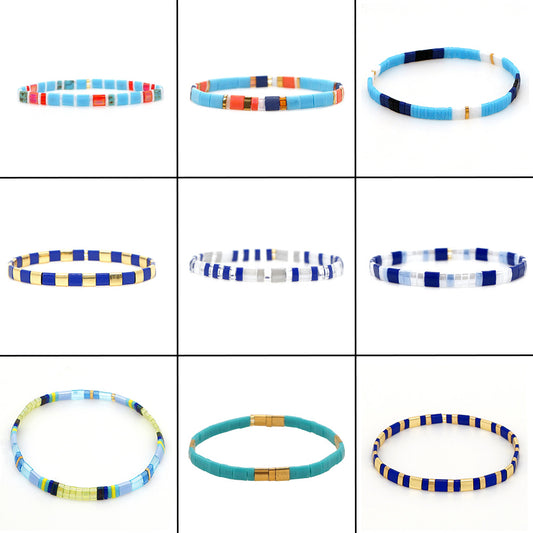 Personality fashion Tila beads woven beaded bracelet women's multi-layered bohemian ethnic style hand jewelry