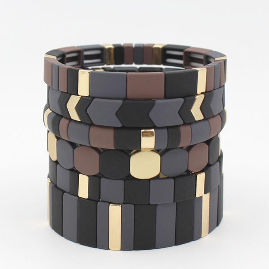 Enamel beads trendy versatile men's and women's bracelet