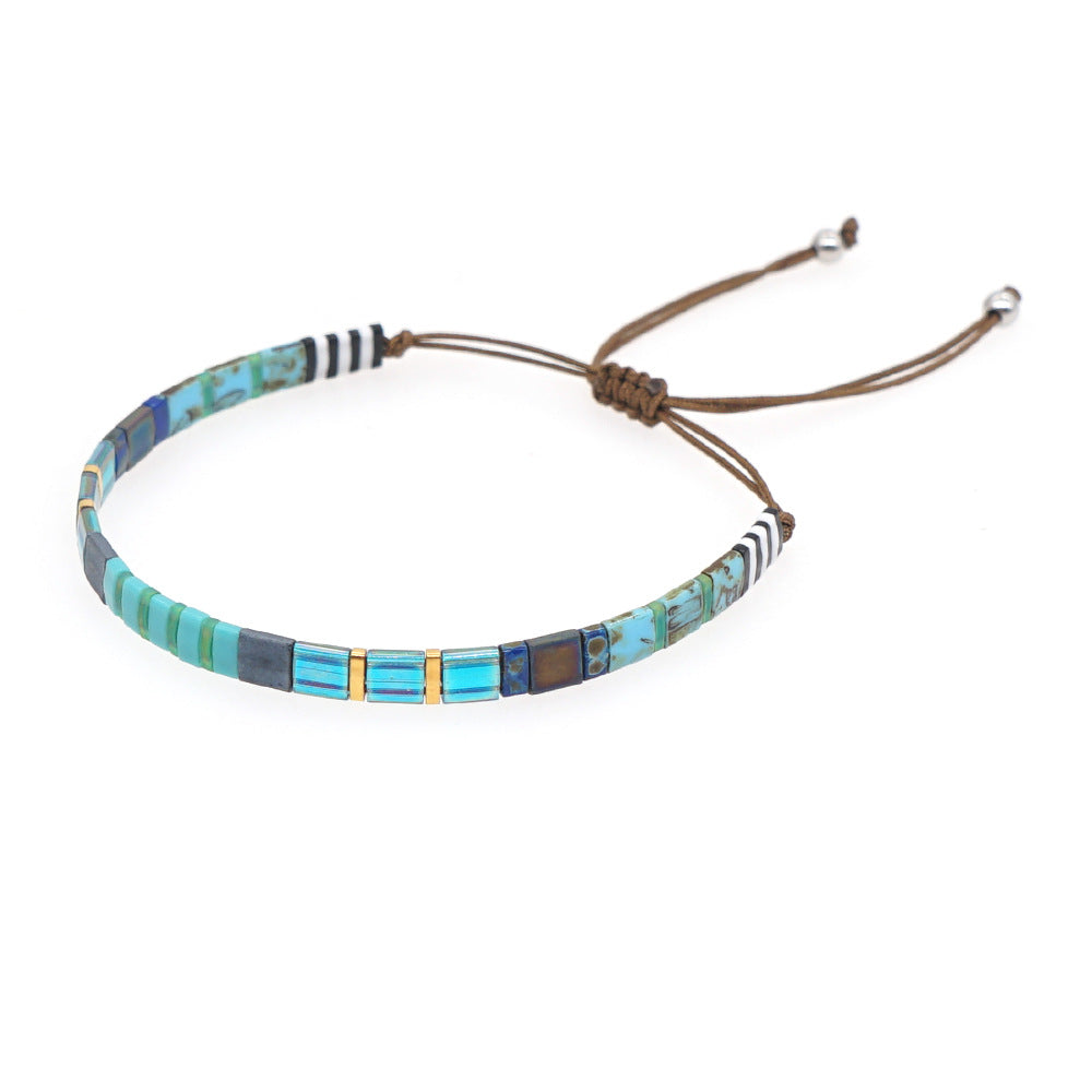 Ethnic retro style ins handmade beading wholesale multi-layer stacked couple bracelet