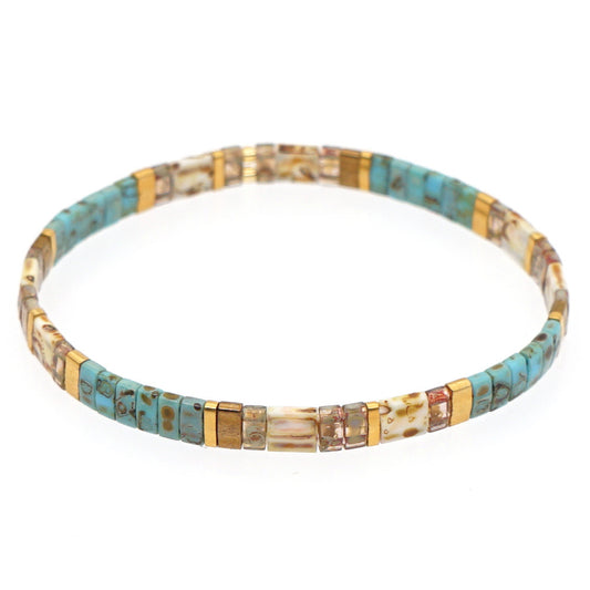 INS Bohemian style creative niche design cross-border new tila handmade beaded bracelet for women