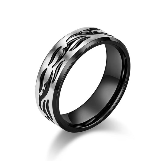 Style men's titanium ring trend street hip-hop stainless steel jewelry ring