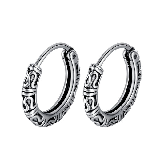Cojoy Jewelry Hip Hop Retro Cool Night Club Stainless Steel Earrings for man