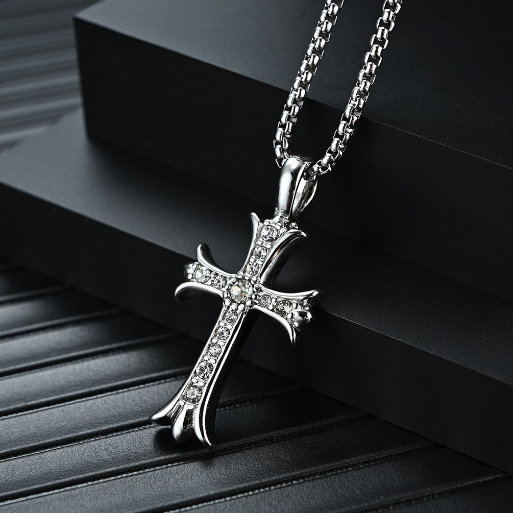 New men's stainless steel cross pendant cast titanium steel jewelry