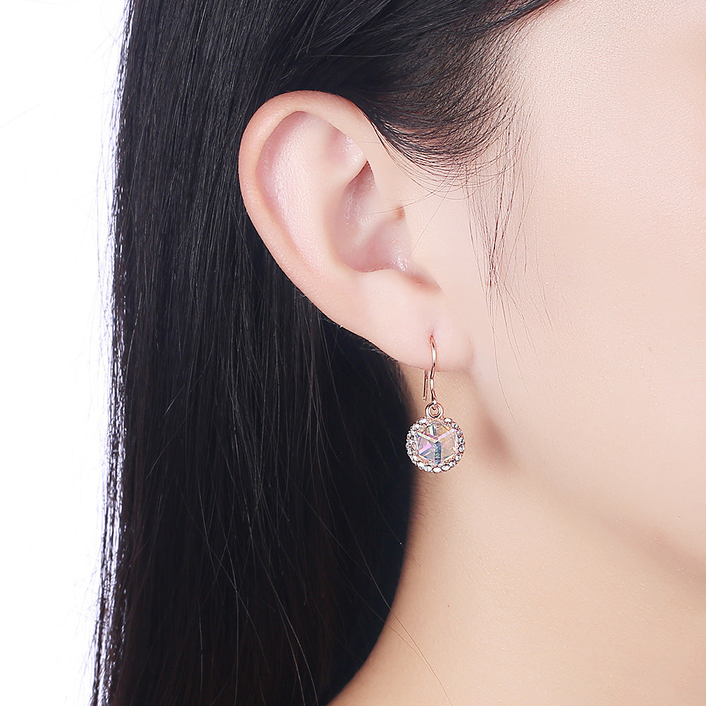 Austrian crystal 925 sterling silver earrings