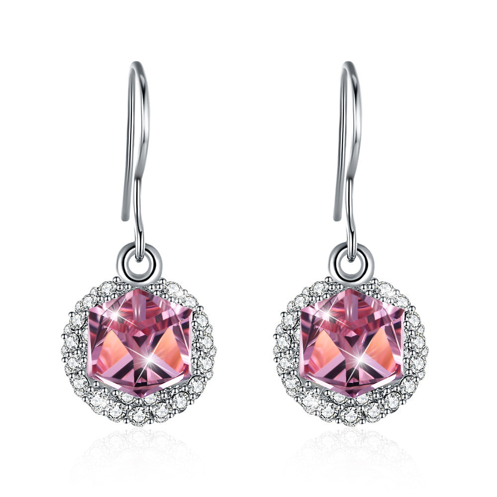 Austrian crystal 925 sterling silver earrings