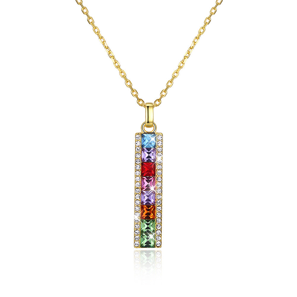 Hot Selling Austrian Crystal Necklace 925 Sterling Silver Luxury Pendant