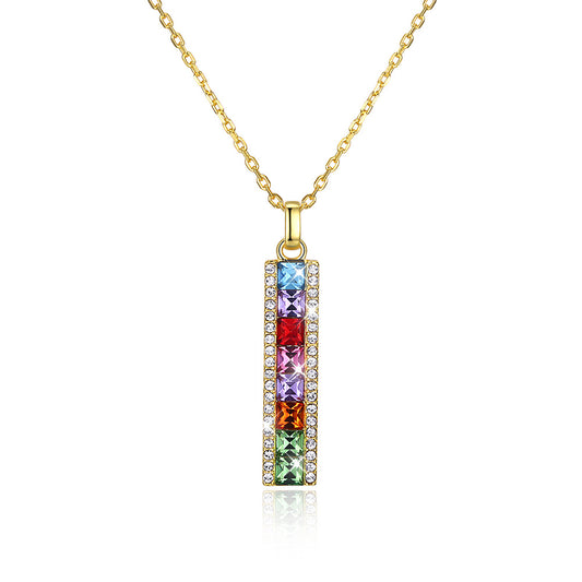 Hot Selling Austrian Crystal Necklace 925 Sterling Silver Luxury Pendant