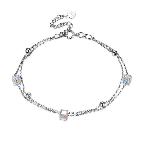 Austrian crystal bracelet, women's 925 sterling silver fashion design, women's sugar bracelet