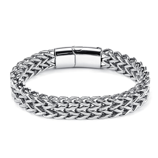Trend Men's Titanium Steel Bracelet Jewelry Hip Hop Steel Bracelet Men's Simple Stainless Steel Jewelry