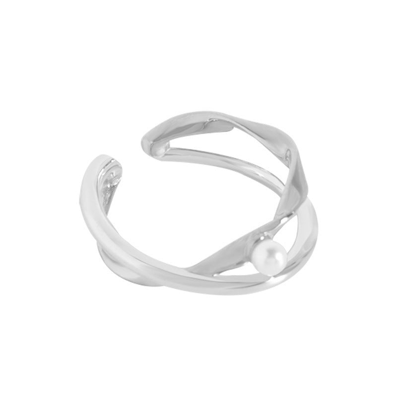 layers cross fashion S925 sterling silver ring women's fashion jewelry