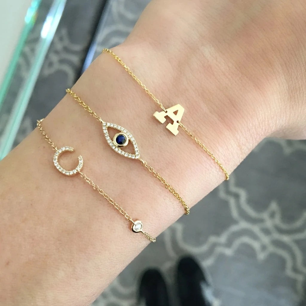S925 Sterling Silver classic Evil Eye Bracelet Hot Sale fashion jewelry