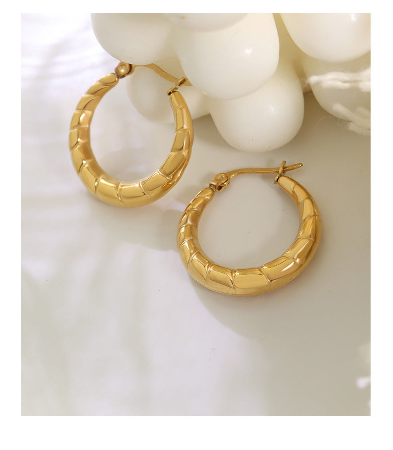 2023 Gold Earrings Hoops 18K plated Titanium steel anti tarnished jewelry