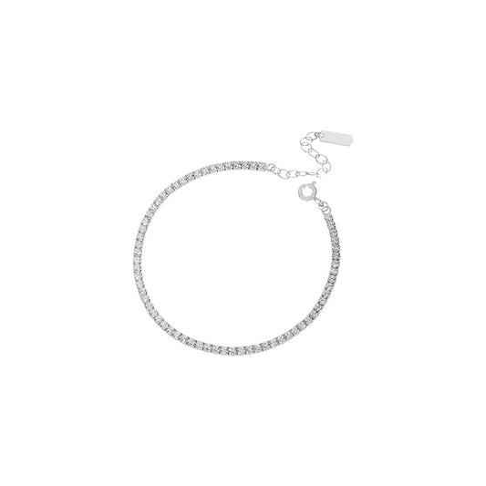 sparkling zirconia bracelet sterling silver S925 female fashion bracelet