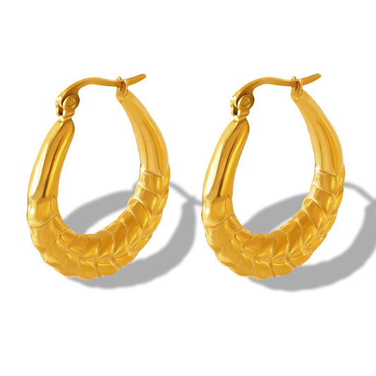 Delicate Titanium Steel U-shaped Popular Fashion earring hoops