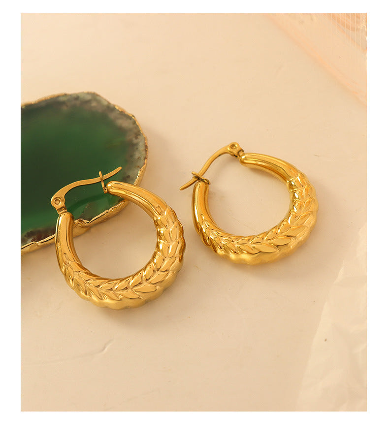 Delicate Titanium Steel U-shaped Popular Fashion earring hoops