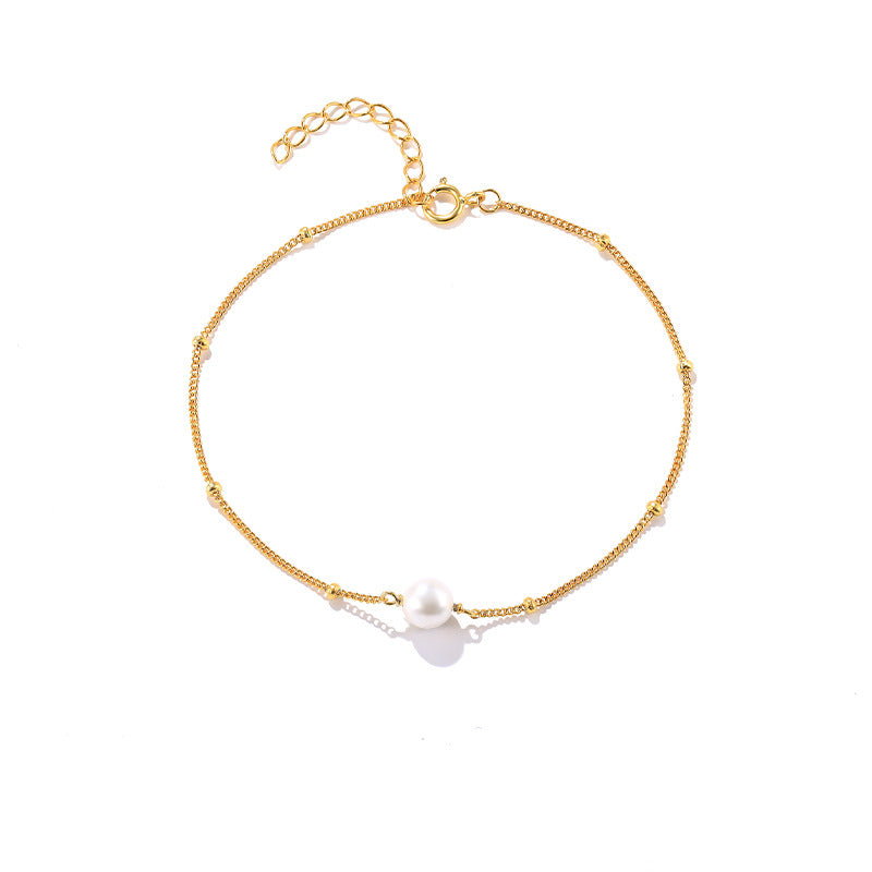 S925 sterling silver luxury pearl bracelet daily women accessories