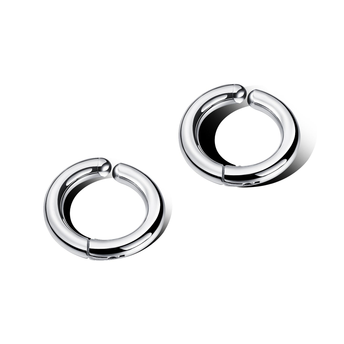 Popular simple classic hoops earrings, titanium steel personalized street hip-hop trendy men's ear clips