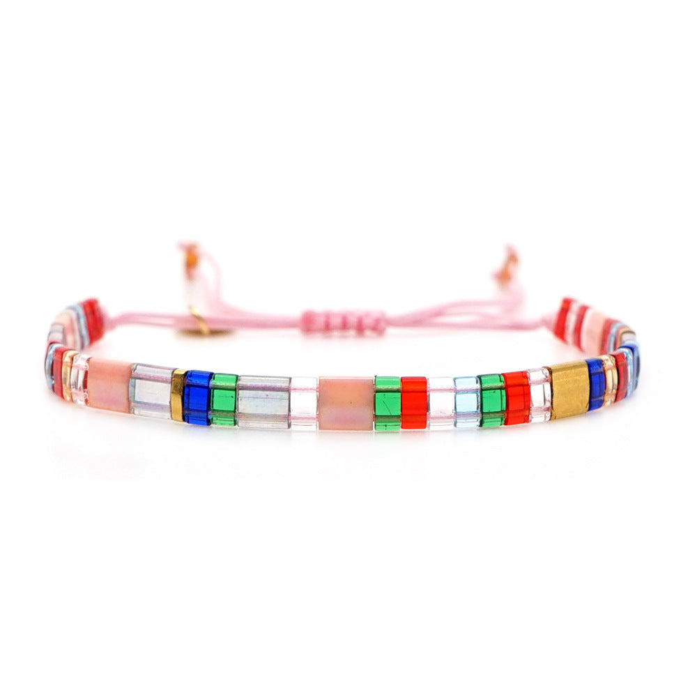 Creative TILA beads woven handmade jewelry fashion Bohemian beach summer bracelet.