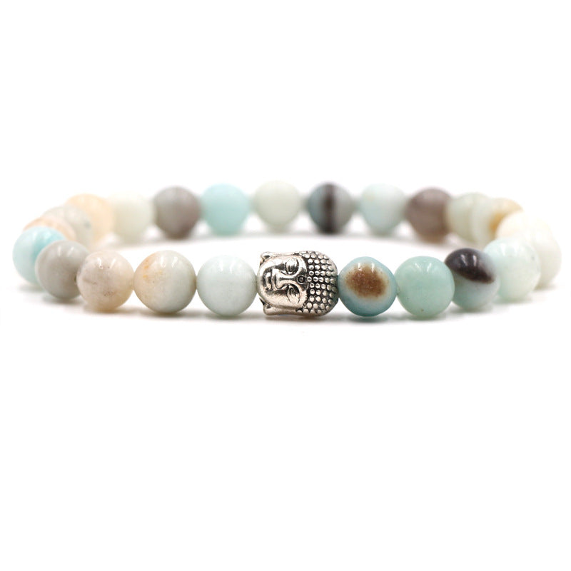 Popular Fashion Natural Stone Buddha Head Bead Bracelet