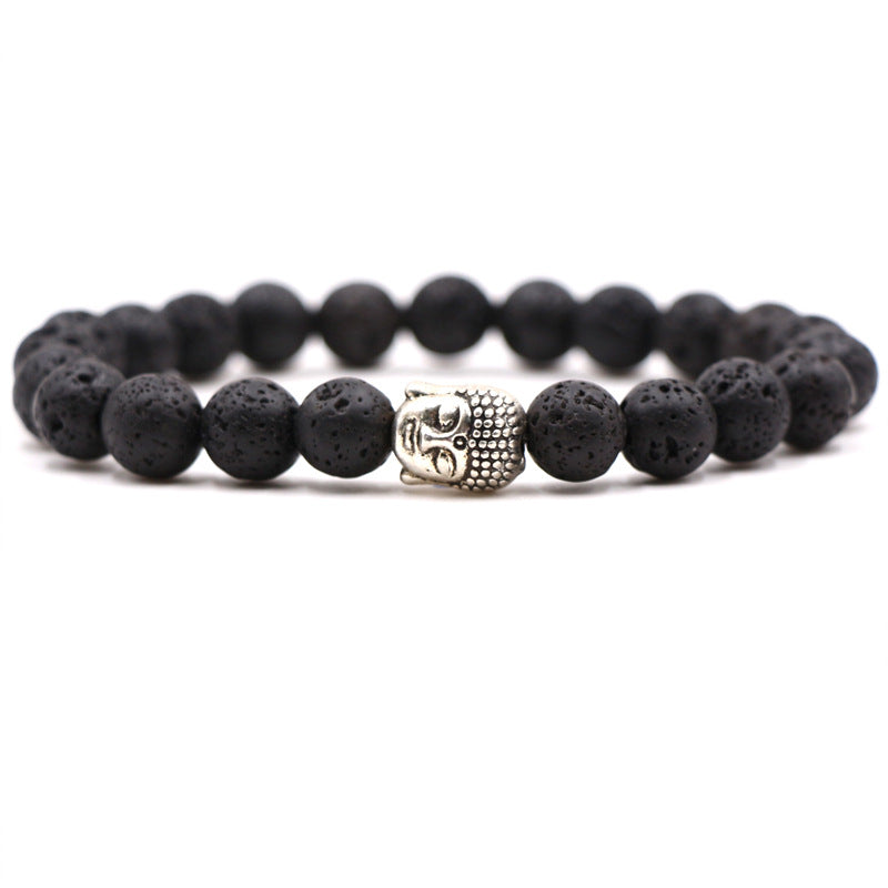 Popular Fashion Natural Stone Buddha Head Bead Bracelet