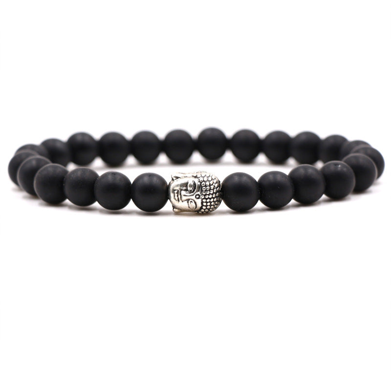 Popular Fashion Natural Stone Buddha Head Bead Bracelet