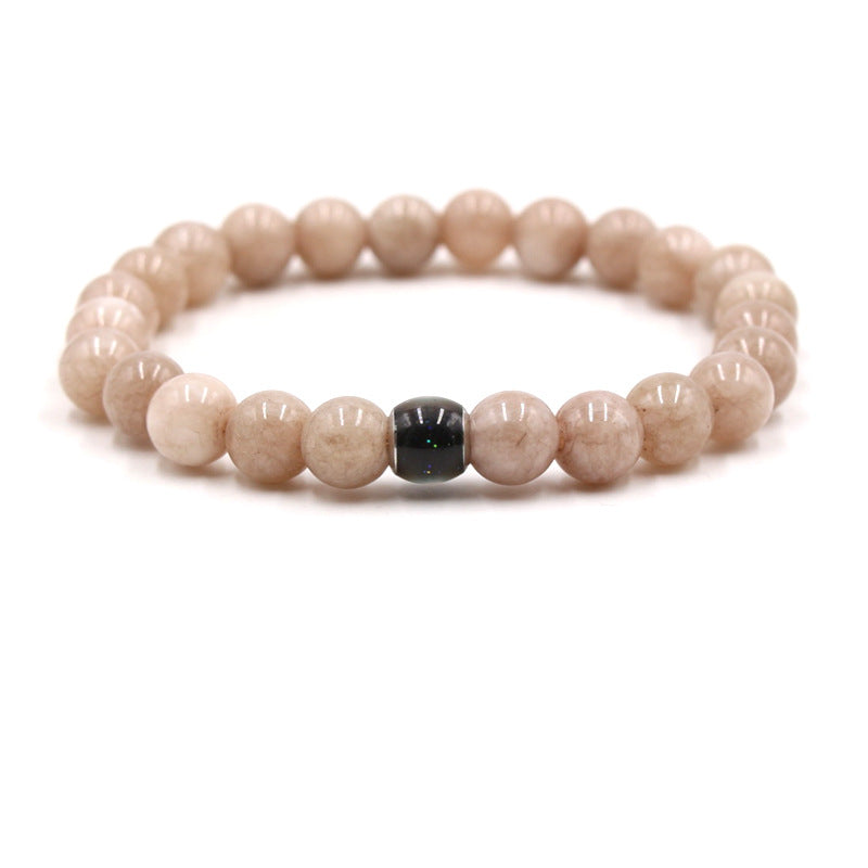 Natural Stone Tiger Eye Volcano Stone White Turquoise Bracelet