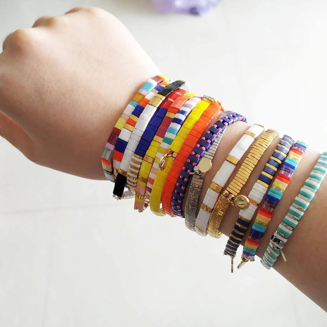 INS style popular beach summer beaded fashion mixed accessories women's bracelet