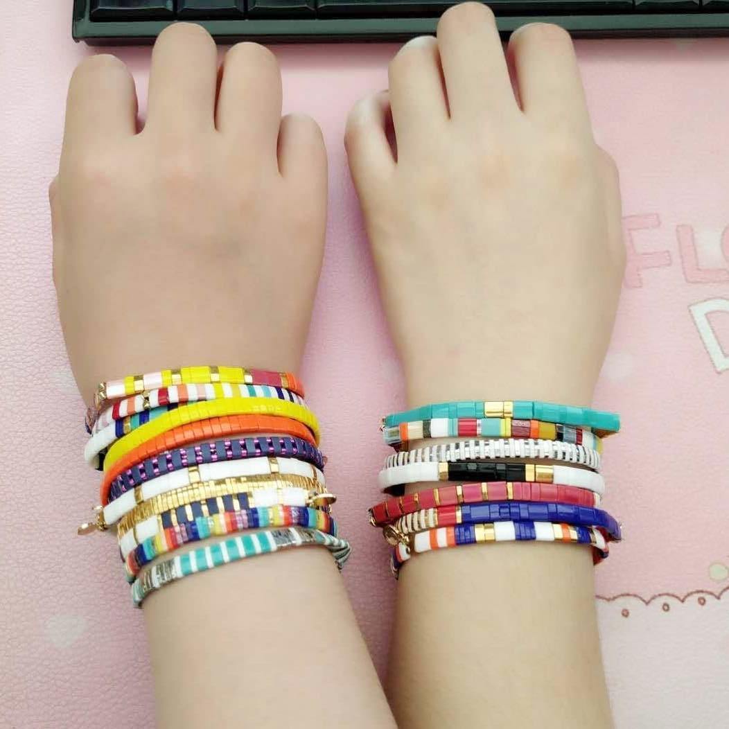 INS style popular beach summer beaded fashion mixed accessories women's bracelet