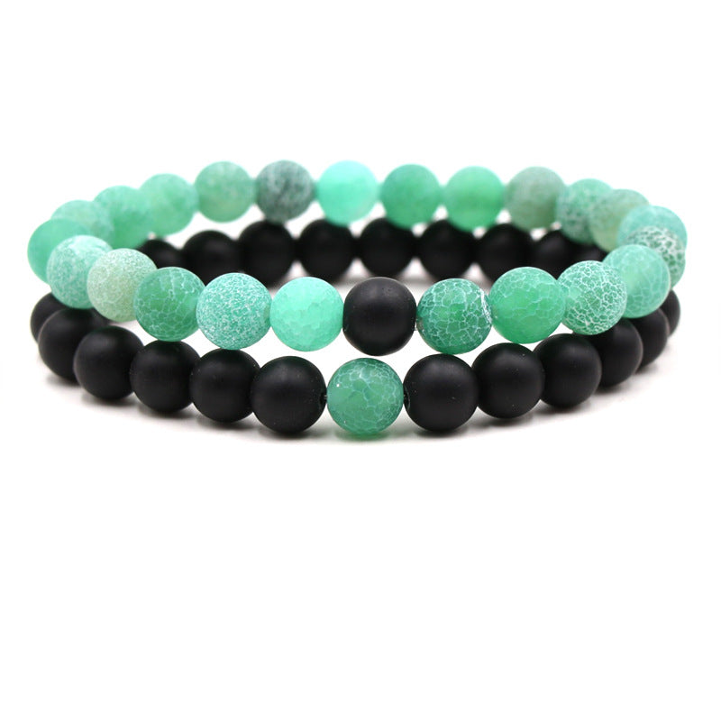 Hot Sale Natural Stone Onyx Stone Men's and Women's Stretch Bracelet