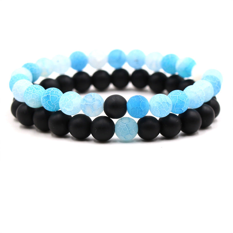 Hot Sale Natural Stone Onyx Stone Men's and Women's Stretch Bracelet