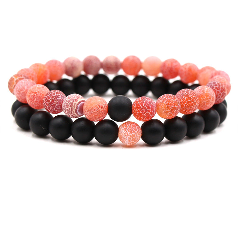 Hot Sale Natural Stone Onyx Stone Men's and Women's Stretch Bracelet