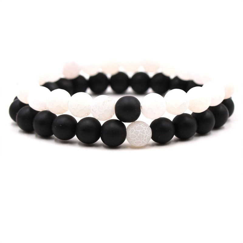 Hot Sale Natural Stone Onyx Stone Men's and Women's Stretch Bracelet