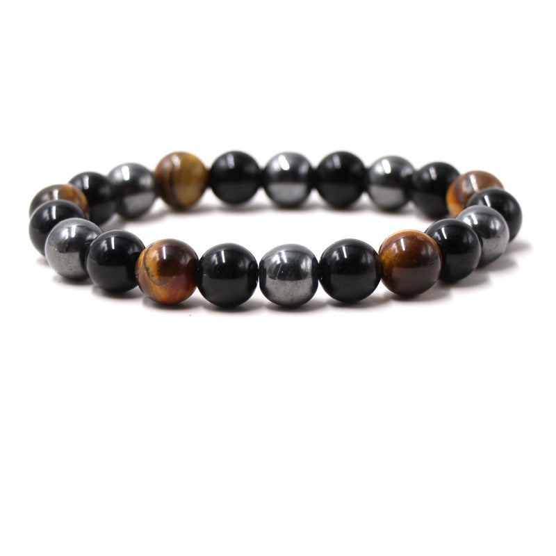 High quality Tiger Eye Stone Black Agate Natural Stone Bracelet