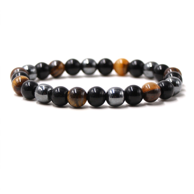 High quality Tiger Eye Stone Black Agate Natural Stone Bracelet