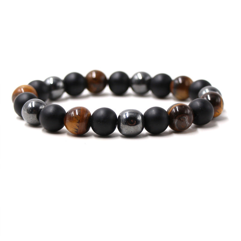 High quality Tiger Eye Stone Black Agate Natural Stone Bracelet