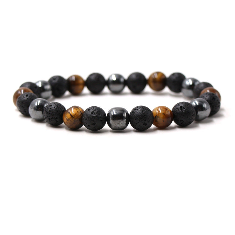 High quality Tiger Eye Stone Black Agate Natural Stone Bracelet