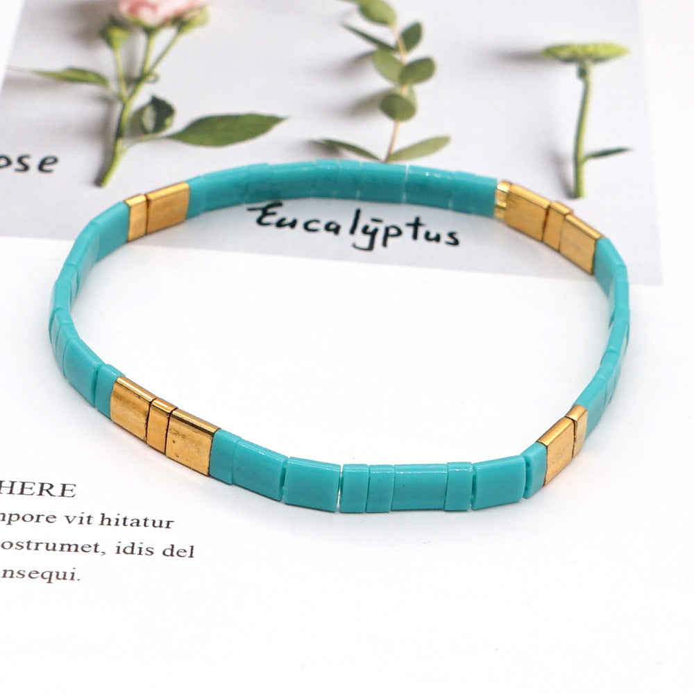 Original Design Bracelet Women's Summer New Fashion Beach Bohemian Tila Beaded Bracelet