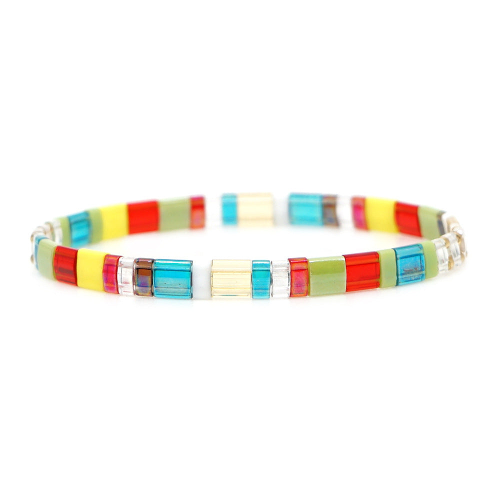 Simple Ethnic Style Cross border Supply TILA Tirami Beads Colorful Bead Hand string Women's Bracelet