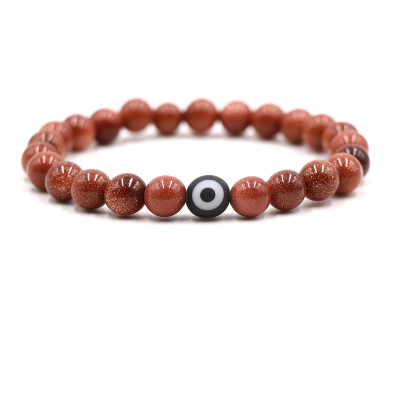 Natural stone tiger's eye volcanic stone bracelet hand jewelry