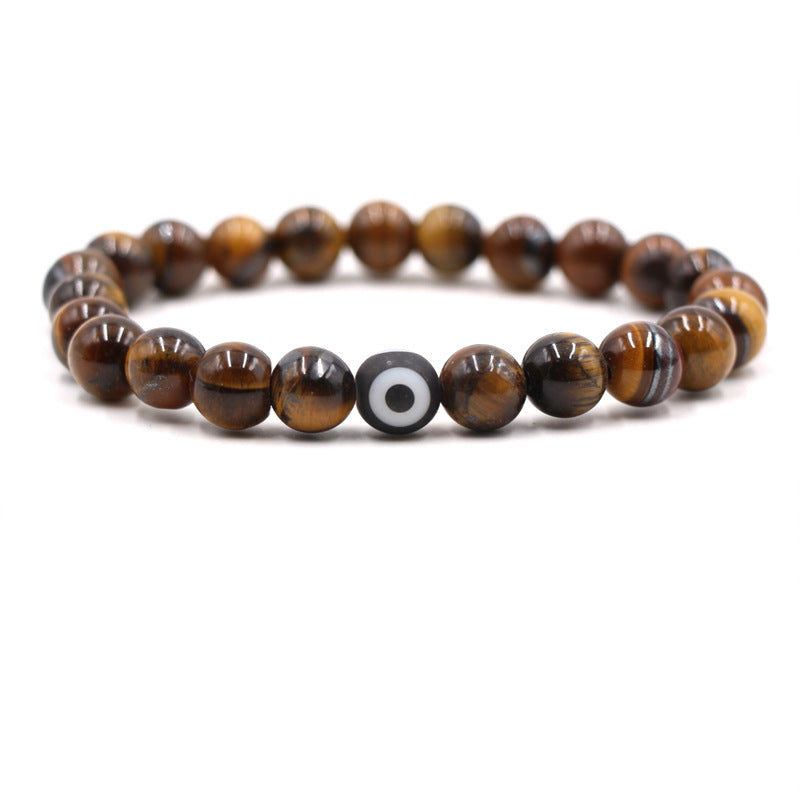 Natural stone tiger's eye volcanic stone bracelet hand jewelry