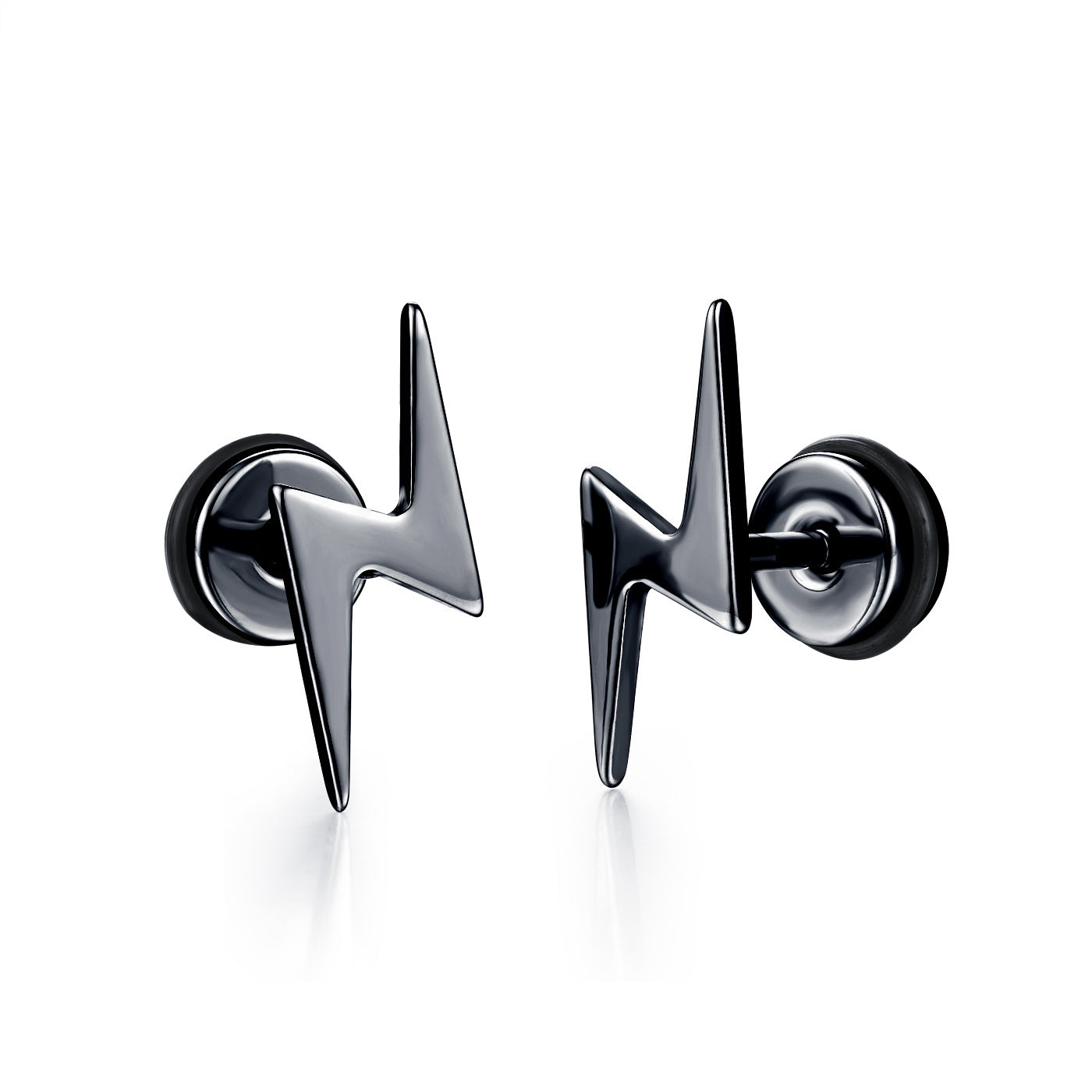 Cojoy Fashion Lightning Logo Men's Titanium Steel Personalized Earrings