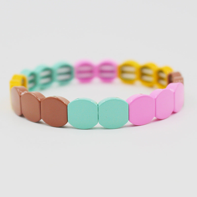 Enamel bracelet hot sale fashion paint cellular bracelets